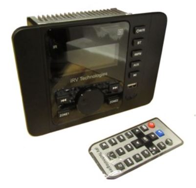Radio - Stereo Receiver - Mechless - 2 Zone - w/Remote - AM/FM/Front USB/BT - IRV36