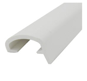 Trim - Vinyl - Screwless - Polar White - w/Offset Leg - Roll of 25'