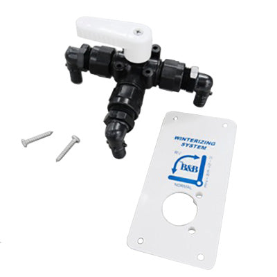 Valve - Plastic - Winterizing - w/Pex Elbow & Plate