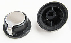Range - Knob Only - Outside Stove - 2 Burner Black- 2 Pack