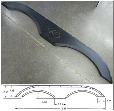 2016-2018 Fender - Skirt - Tandem - w/Pre-Drilled Holes - .100 Gauge - Black