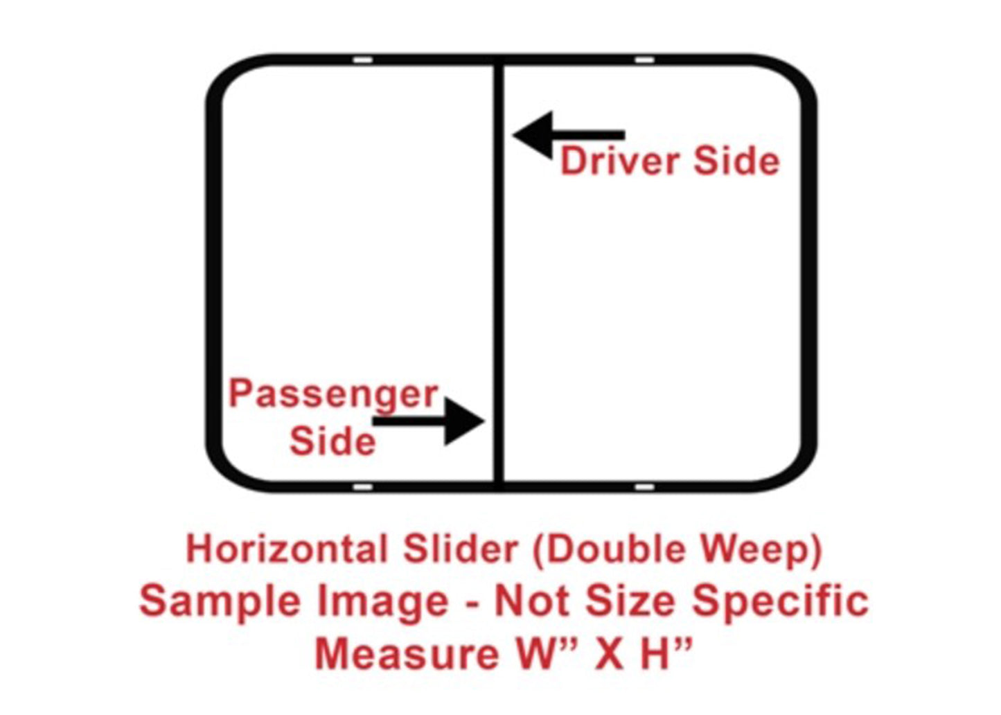 Window - 24" x 15" - Horizontal Slider - Dark Glass - Temp - Black Frame - 1 7/8" Ring