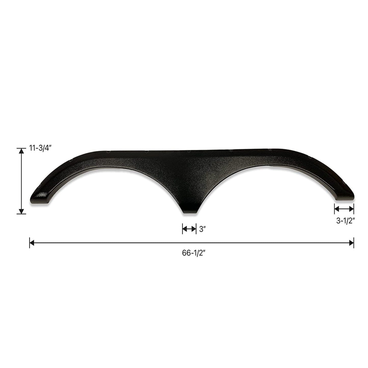 Fender - Skirt - Tandem -67" x 12" - Haircell - Black Gloss - CRS-1002