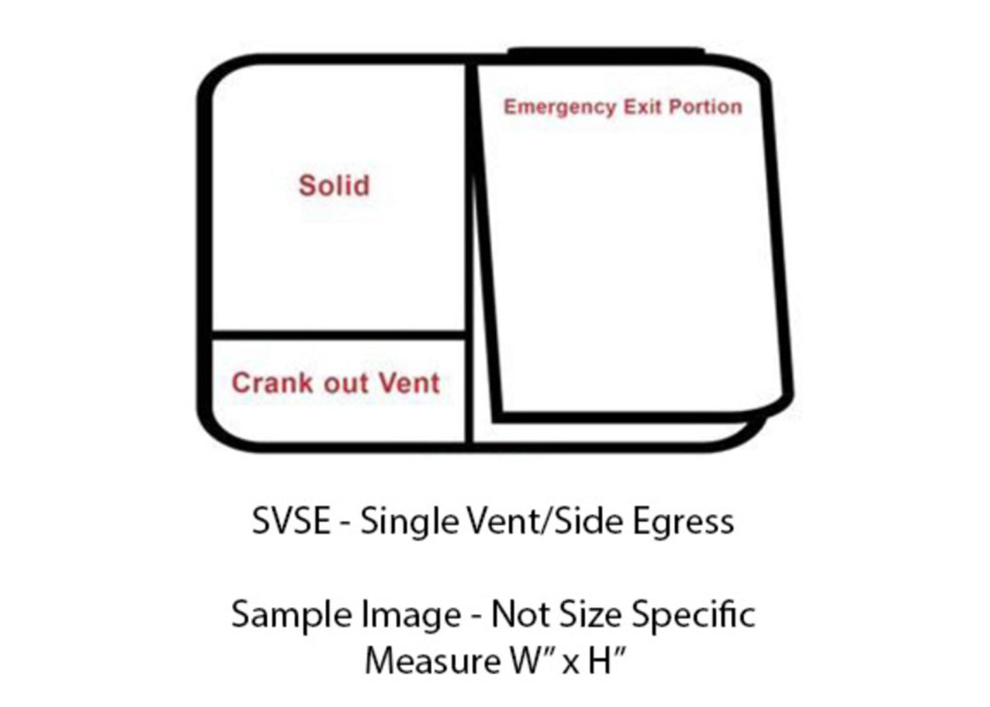 Window - 72" x 35" - SE/SV - Grey 20 - Temp - Black Frame - #2000