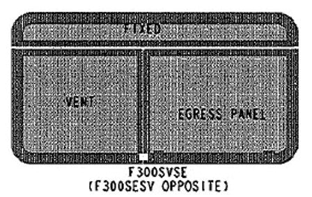 Window - 60" x 48" - SVSE - Grey 20 - Temp - Black - w/Screen - Frameless - #3000 - F300SVSE - F300-43282