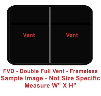 Window - 48" x 29" - FVD - Grey 20 - Temp - Black - w/Screen - Frameless - #3000