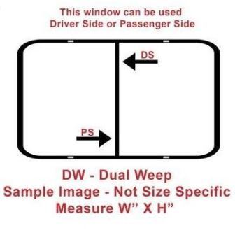 Window - 60" x 29" - DW - Grey 20 - Temp - Black Frame - #8800