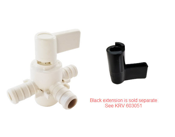 Valve - 3 Way - 1/2" B x 1/2" B x 1/2" B - Pex Poly - Alloy Valve