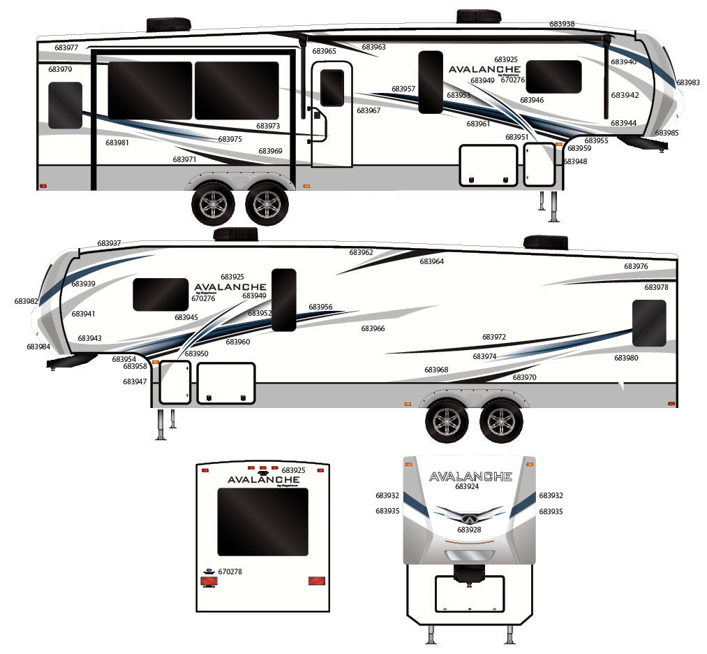 2023 KEYSTONE RV AVALANCHE GRAPHICS SET