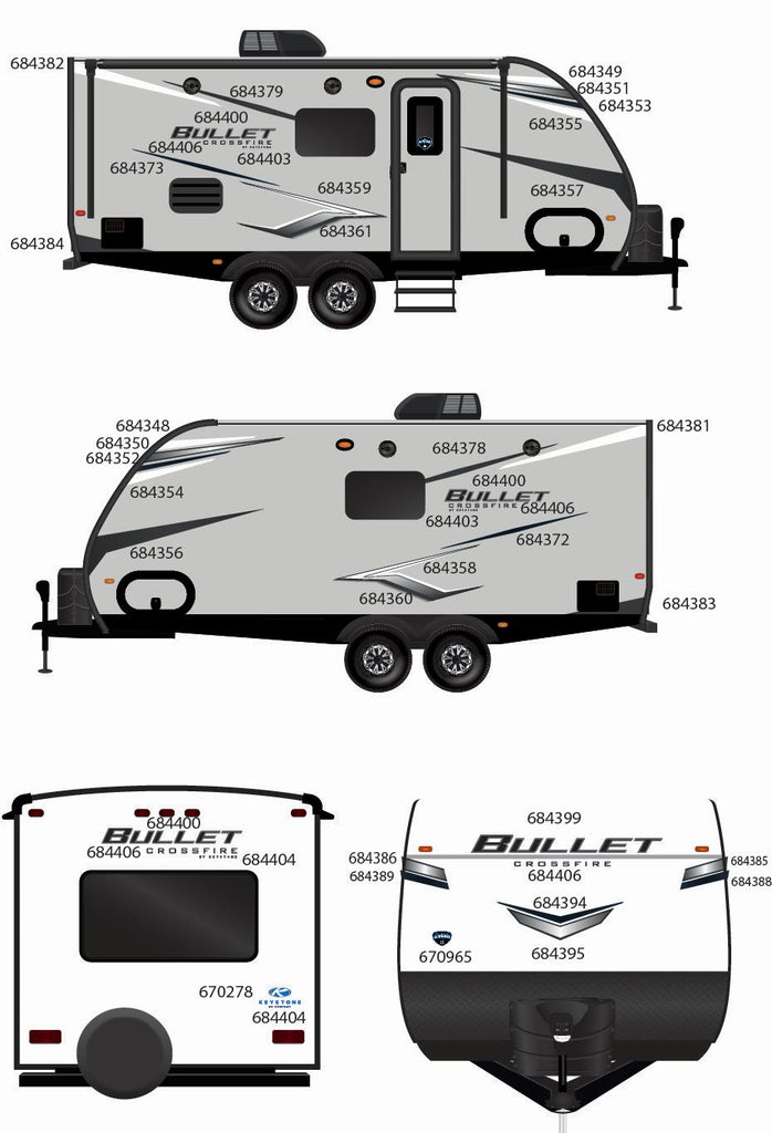 2023 KEYSTONE RV BULLET CROSSFIRE GRAPHICS SET