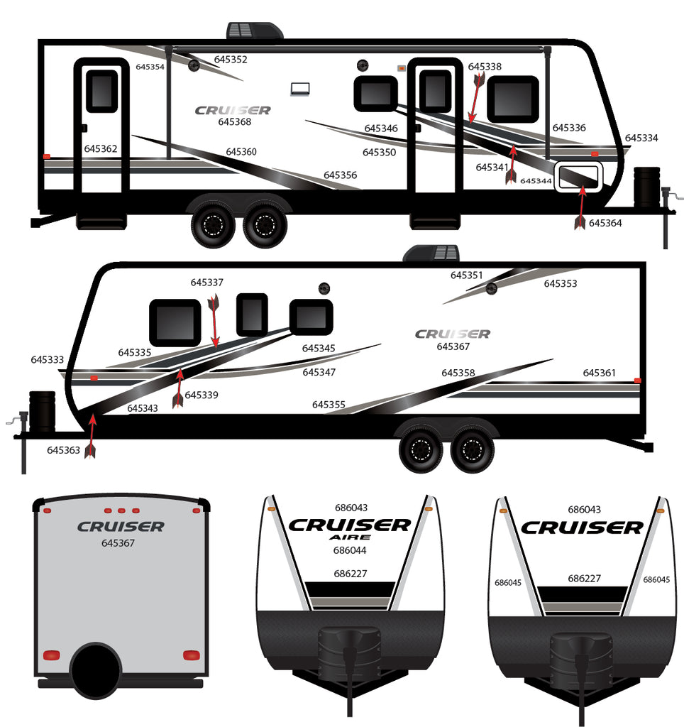 2023 CROSSROADS CRUISER/CRUISER AIRE TT GRAPHICS SET