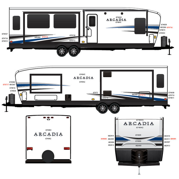 2024 KEYSTONE RV ARCADIA TT GRAPHICS SET