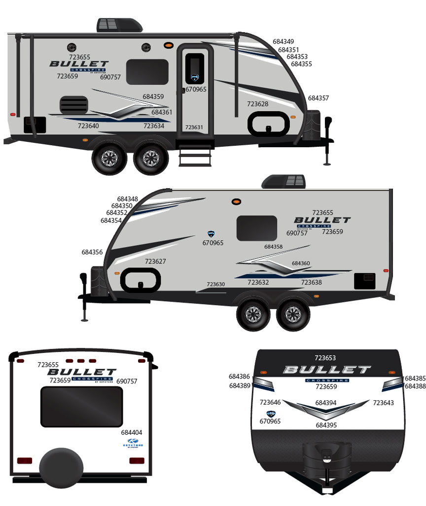 2024 KEYSTONE RV BULLET CROSSFIRE GRAPHICS SET