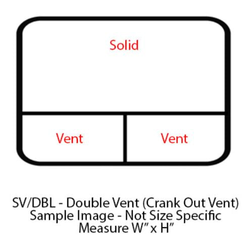 Window - 60" x 29" - SV/DBL - Grey 20 - Temp - Black Frame - #2000