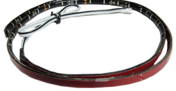 Light - LED - 32" - Flex Strip - w/Blk PCB & Blue LED - 12" Leads