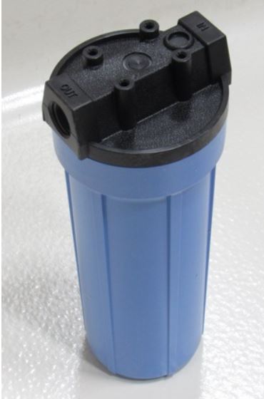 Filter - Water - Slim Line - Canister - 10" Housing - Blue/Black - w/1/2" Ports