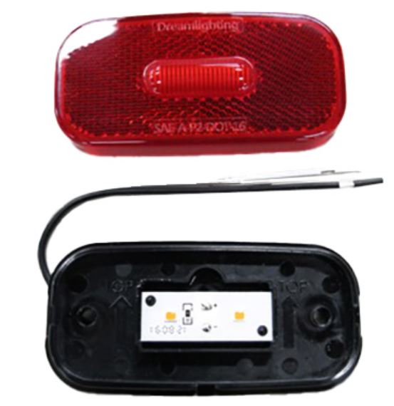 Light - Clearance - 12V - LED - Rectangle - Red