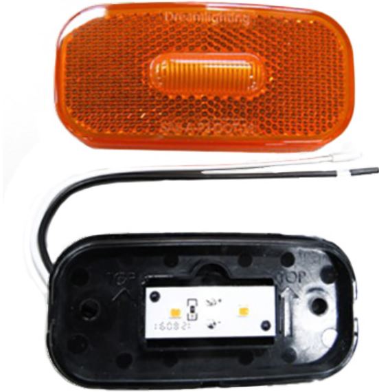 Light - Clearance - 12V - LED - Rectangle - Amber