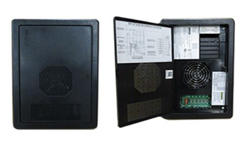 Converter - Distribution Panel - 30/35 Amp - 6 DC Circuits - Auto Detect - Black - GE Breakers - WF-8735-AD-GE