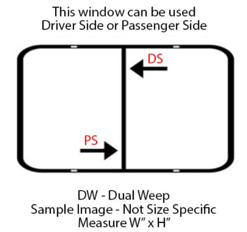 Window - 72" x 35" - Horizontal Slider Exit - Dark Glass - Temp - Black Frame - 1 7/8" Ring