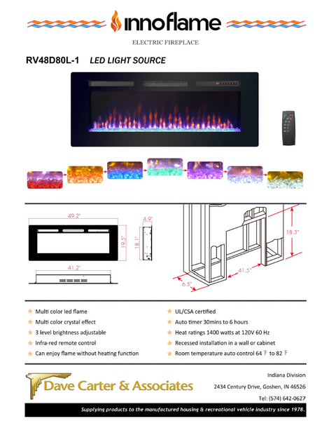 FIREPLACE - 48" - RV48D80L-1