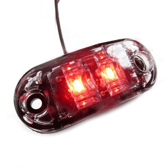 Light - Clearance - Oval - Red LED - Clear Lens