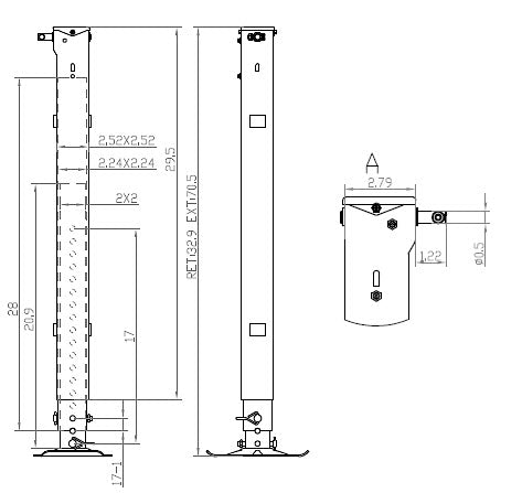 Jack - Landing Gear - Follow Leg - Pac Rim - w/Drop Leg & Snap Pin