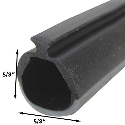 Seal - Bulb - Extruded Slide-In - Black & Gray (Roll of 25')