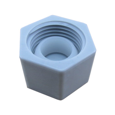 Fitting - Plug Cap - 1/2" - w/Rubber Washer - Poly