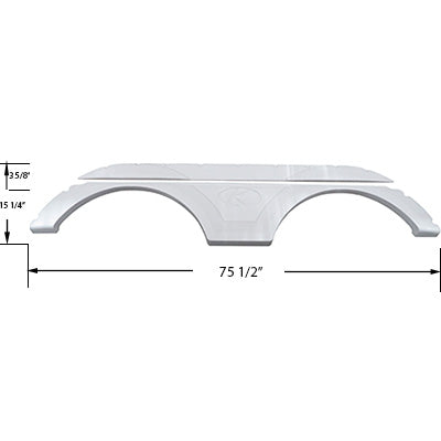 Fender - Skirt - Split Fender - .08 Gauge - White - PP