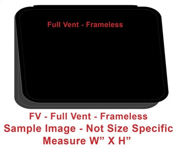 Window - 24" x 15" x 8" - FV - Grey 20 - Temp - Black - w/Screen - Frameless - F300-43161