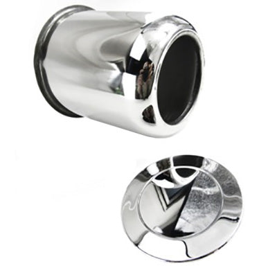 Tire - Center Cap - 3.75" - Stainless - w/Chrome Plug - Use w/T06