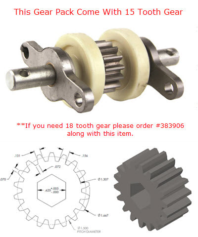 Mechanism - Roller Gear Pack Assy -  2.5" x 2.5" - No Roll Pins - Hydraulic Slideout