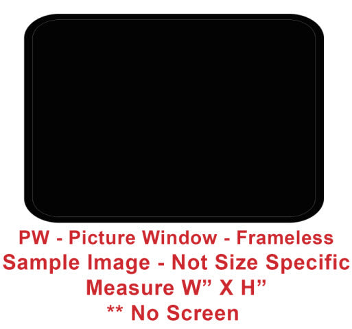 Window - 18" x 35" - PW - Grey 20 - Temp - Black - Frameless - #3000 - F300-42068