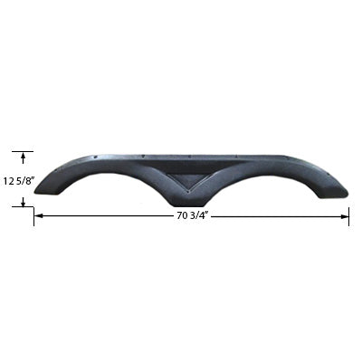 Fender - Skirt - Tandem - 71" x 10" - Black