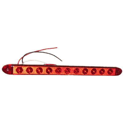 Light - Tailight - 16" - Slim Low Profile - Red Reflector - No Chrome Bezel - Stop/Tail/Turn