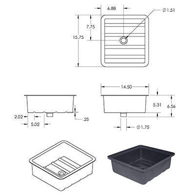 Battery - Box - Bottom - Black