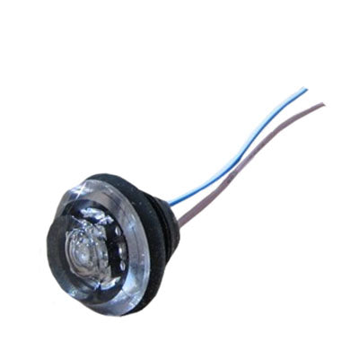 Light - Clearance - 1" - Round - Blue - LED - Clear Lens