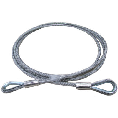 Garage - Ramp Door - Patio Door Wire Cables - w/Thimbles - Plastic Coated - 94" - 1/4" 7 x 19