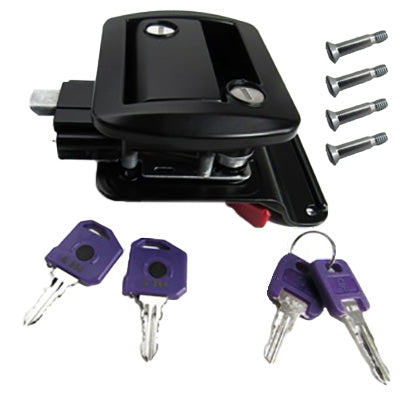 Door - Lock - Entrance - Complete w/Deadbolt - Black Global w/Lighted Key