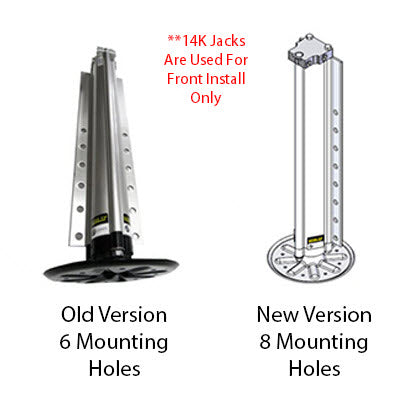 Jack - Leg Cylinder - RH - 2 1/2" - 14K - w/9" Foot Pad - Silver - Level Up System - Clear - After 6/20/16