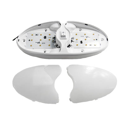 Light - Pancake - Double - LED - w/Rocker Switch - Ultra Bright - White