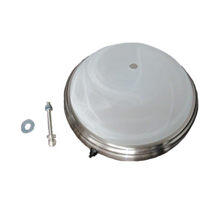 Light - Ceiling Pan - Brushed Nickel - w/Switch - w/Globe