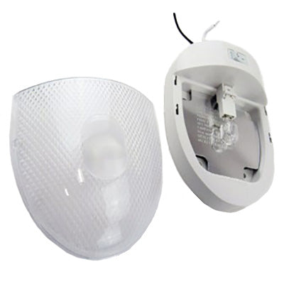 Light - Single Dome - 12V - w/Rocker Switch - Honey Comb Lens - White