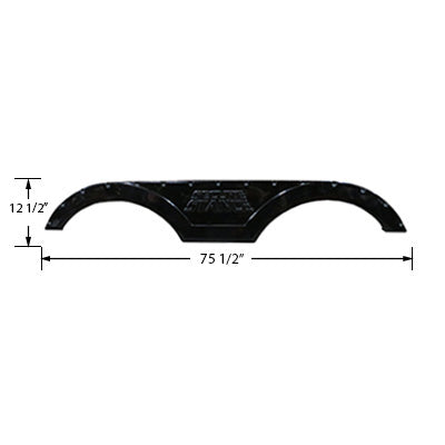 Fender - 12 X 75 1/2 SKINNY TANDEM FENDER SKIRT - BLACK