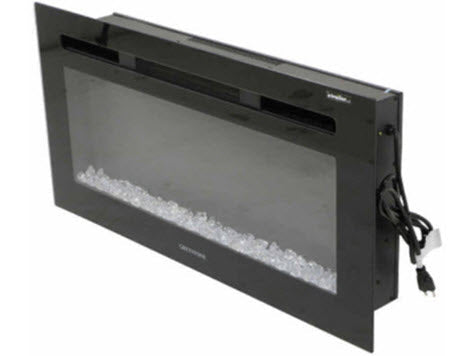 Fireplace - 40" - Electric - Recessed Mount - w/Remote Control - w/Crystal Ember Bed - RV42D80F-C1