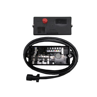 Box - 12v Power Distribution - TT - w/8' 7-Way Cord, 3 Breakers (30S/50/30/30/30S) & Battery Disconnect