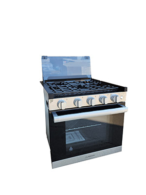 Range - 21" - 3-Burners - All Glass Range - LED Knob - Stainless Steel - Glass Finish - FGR21G3A1-SG