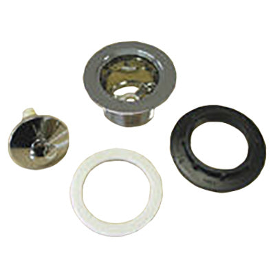 Fitting - Drain - Tub - 1 1/2" - w/Locknut/Plug - Chrome