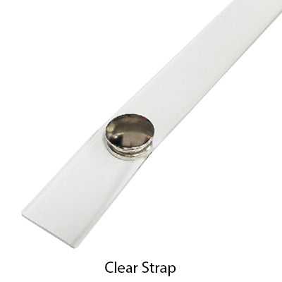 Strap - 10" - w/Snap - Recessed - Clear